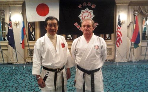 Shihan David with Ryuso Hoshu Ikeda