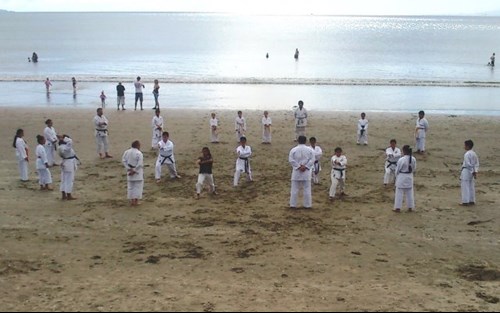 Training on Orewa Beach